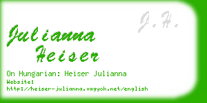 julianna heiser business card